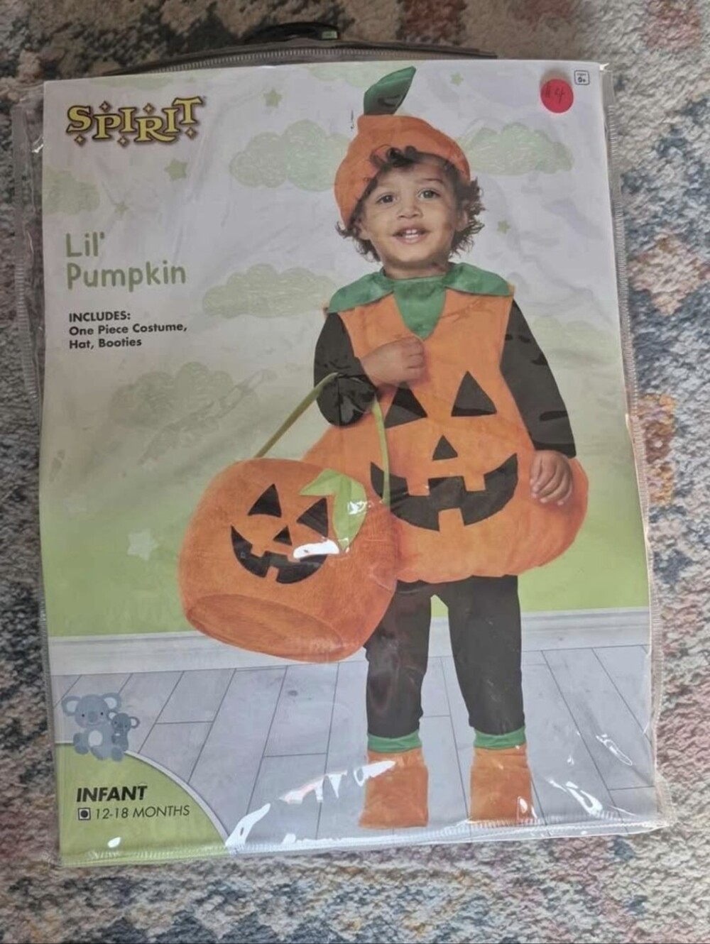 Spirit Lil' Pumpkin Infant Costume - Orange & Green 12-18 Months